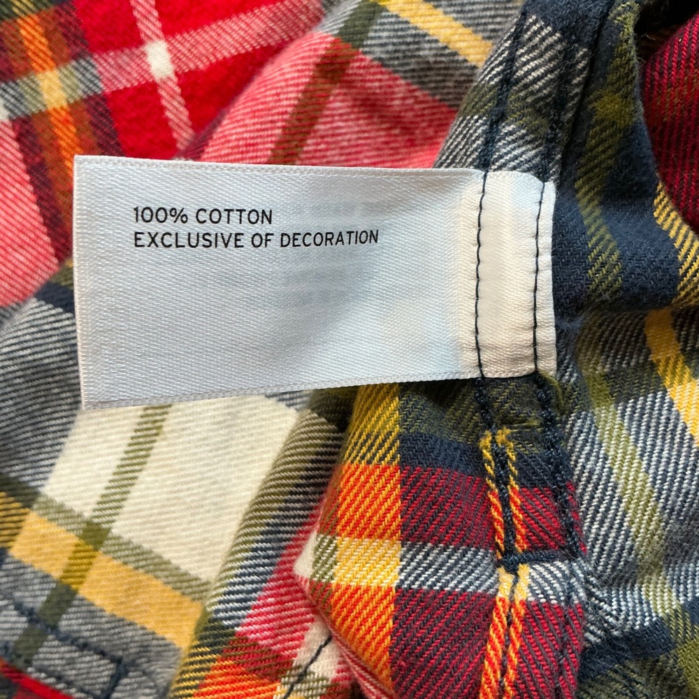 Duluth Trading Co Flannel Shirt Mens L Red Plaid Free Swingin' Cotton NWT - Picture 6 of 7